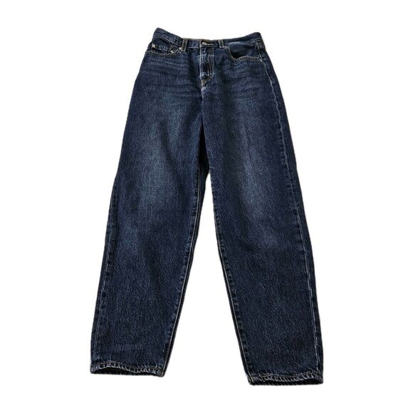 Levis Premium Jeans Womens 27 x 29 Blue High Loose Tapered 90s Baggy BIG E Y2K - Picture 1 of 10